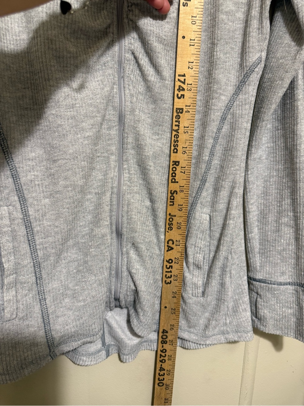 KULH Light Gray Zip-Up Ribbed Jacket Small - Picture 3 of 10